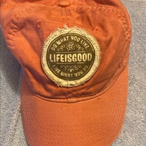 Life Is Good Orange Cap